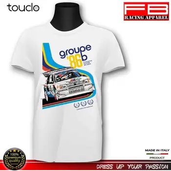 Mode fransk bil fans Sporter 205 Maxi GTI Rally Gruppe B 1986 Historie Tee shirt t-shirt