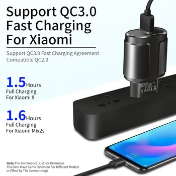 Af ykz USB rejselader 3A Hurtig Opladning af Mobiltelefon Adapter til iPhone 12 11 Pro Max antal EU/US Stik oplader til Samsung Xiaomi