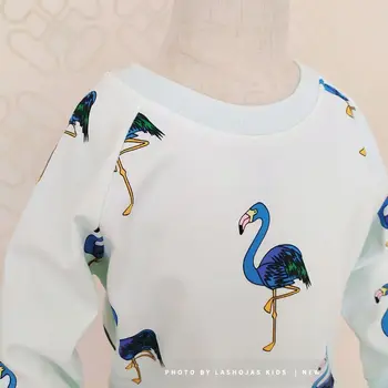 Lashojas 2018 Sprint Vinter Flamingo print sweatshirt til børn drenge børn piger tøj