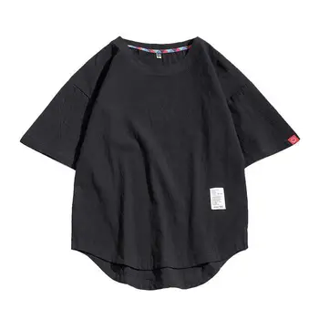 5XL Hip-Hop Sort T-Shirt Mandlige O-neck Plus Size t-shirt Sommer Sport Fashion Streetwear T-shirts til Mænd Stilfuld Fitness-Casual t-Shirts