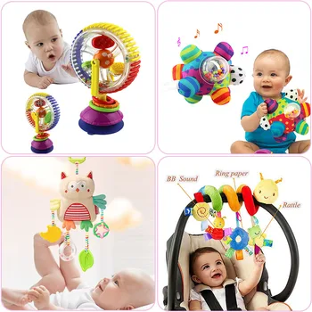 Bløde Baby Legetøj 0-12 Måneder Musik Krybbe Klapvogn Hængende Spiral Børn Sensoriske Pædagogisk Legetøj Til Nyfødte Baby Rangler Seng Klokke