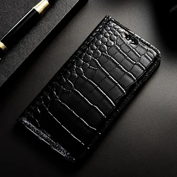 Krokodille Ægte Læder taske Til Samsung Galaxy S8 S9 S10 S20 S21 Plus 5G S10E Note 8 9 10 20 Pro Ultra S6 S7 Kant Flip Cover