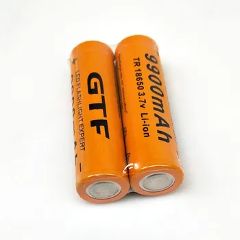 Dolidada 18650 batteri GTF 18650 Batteri li-ion-Batteri 3,7 V 9900mAh Genopladeligt Batteri til lommelygte-batteri(orange)