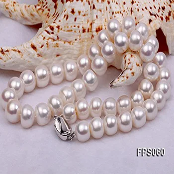 JYX Store Naturlige Perle Halskæde Runde 12-13mm Hvid Naturlige Ferskvands Perle Halskæder til kvinder
