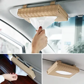 Bil væv taske parasol sædet tilbage væv pose papir udvinding kasse hængende type bil tissue box