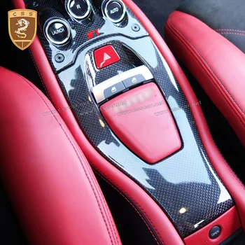 Carbon Fiber Bil Armlæn Opbevaring Central Kontrolpanel Konsol Handske Magasinet Gear Panel For Ferrari 458 ITALIA 2011-