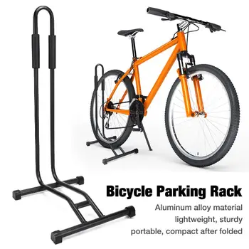 Cykel-Gulvtæppe Type Parkering Rack L-form Reparation Stå for Mountain Road Cykel Indendørs Udendørs Nook Garage Opbevaring