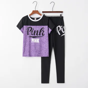 Trykt pink 2020 Nyt Design, Mode Hot Salg Jakkesæt Kvinder Træningsdragt To-stykke Tøj Stil Sweatshirt Sport Slid