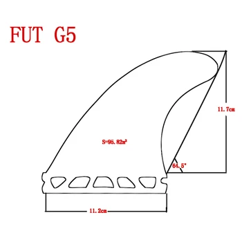 Fremtiden Finner G5/G7 Carbon Fiber Barbatana Surfbræt Fin Thruster Honeycomb Glasfiber Finner 3 Stykker pr sæt