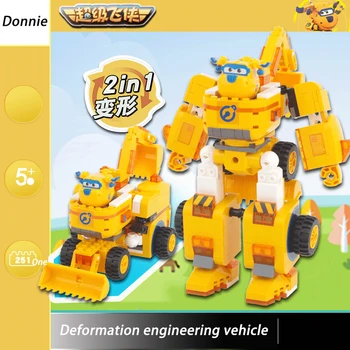 23cm Super Vinger byggesten Jett Donnie Svimmel Toy Deformation Robot Legetøj til Børn Gave