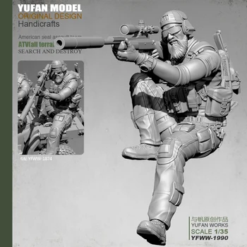 1/35 Harpiks Figur Model AMERIKANSKE Soldat Sniper YWW-1990