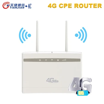 TIANJIAN 4G WiFi Router CPE eksterne dual antenne 4G trådløse modem hotspot WAN LAN-port PPTP mobile 4g-ulåst trådløse router