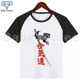 Aikido Nye Sjove T-Shirt Til Drenge Boy T-Shirt Mode O-Hals Kids-Kortærmet T-Shirts Print Børn Tøj