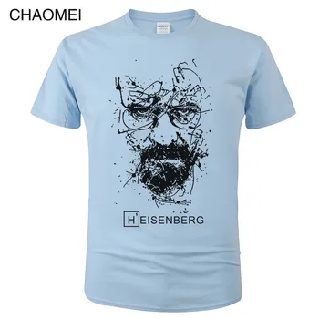 Bomuld Heisenberg T-Shirt Mænd Sjovt Korte Ærmer Breaking Bad Printet T-shirt til Mænd Mode Cool Tee Unisex Tøj C98