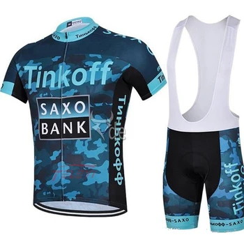 Fabrikken Direkte Salg! SaxoBank Tinkoff Cykling Trøjer suit / Cykling tøj Hurtig Tør Cykling Åndbar Cykling sportstøj