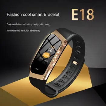 Smart Armbånd E18 Farve Touch Skærm, IP67 Vandtæt Blodtryk Ilt pulsmåler Smarte Ure Dropshipping