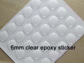 6mm Rund Klar Epoxy Kupler Klistermærker DIY Håndværk at Lave Smykker, til Flaske Hætter Let Sealer