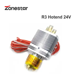 ZONESTAR Triple-Ekstruder Tre Farve Hotend 3-I-3-OUT Dyse 0,4 mm 3D-Printer Dele Filament 1.75 mm