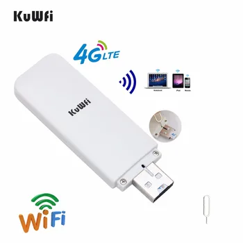 KuWfi Ulåst 4G Wifi-Router, Wireless USB-WIFI Modem LTE Wireless USB Network 
