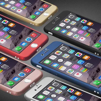 360 Full Body Phone Case for iPhone 6 7 6s 8 Plus Case til iPhone 7 6 5 5S Dække+Hærdet Glas Skærm Protektor Sag