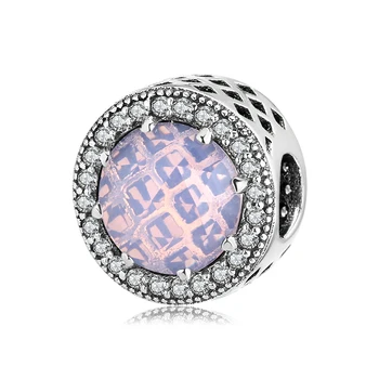 2021 Nye Mode funklende Farver Krystal CZ charms perler 925 Sterling Sølv Passer Oprindelige JIUHAO Charme Armbånd til smykkefremstilling