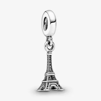 2020 Klassiske 925 Sterling Sølv Retro Paris Eiffel Tower Hængende Charme Passer til Pandora Armbånd, Halskæde vedhæng DIY Smykker Gave