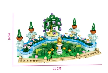 Eventyret scene Kongelige Haver MOC byggesten prins, Prinsesse tal samling mursten pædagogisk legetøj til piger gaver