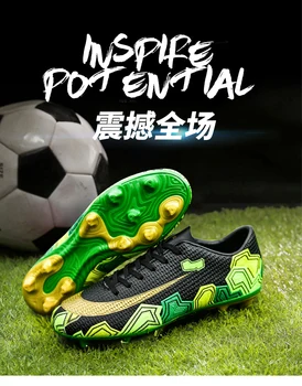 Børns fodbold sko behagelig blød og åndbar fodbold sko, college studerende, kunstige græs udendørs sport sko