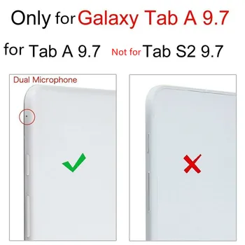 Smart taske til Samsung Galaxy Tab med En 9,7 T550 T555 P550 SM-T550 SMP550 Dække Slank Stå Pu læderetui til Galaxy Tab med En 9,7 tommer