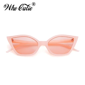 DER CUTIE 2018 Vintage Cat Eye Solbriller Kvinder Brand Designer Sort Rød Leopard Ramme 90'ERNE Retro Cateye solbriller Nuancer OM635