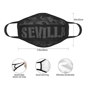 Sevilla-Fans Hær Custom Design Ansigt Maske Til Voksne Børn Anti Støv Sevilla Sevilla Hær Spanien Hær I Andalusien Og Sevilla-Fans Vamos