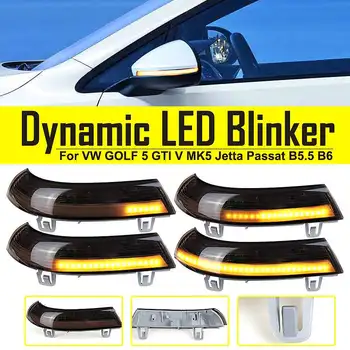 2stk Dynamisk Bil LED blinklys Lys Side sidespejl Indikator for VW GOLF 5 GTI V MK5 Jetta Passat B5.5 B6 Sharan Fantastisk
