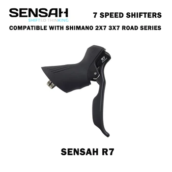 SENSAH Road Bike Skiftegreb 2X7 Hastighed Håndtaget Bremse 2x7 speed Road Cykel Bagskifter Kompatibel for R6800 Claris Sora st-a070 STI