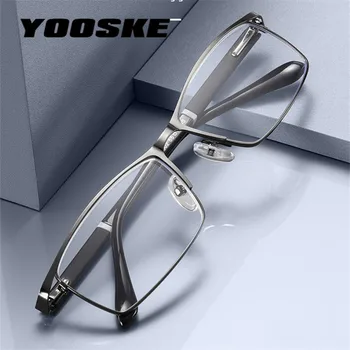 YOOSKE Presbyopi Optisk MÆND legering Briller Rustfrit Stål Mænd Business læsning briller+1.0 +1.5 +2.0 +2.5 +3.0 +3.5+4.0