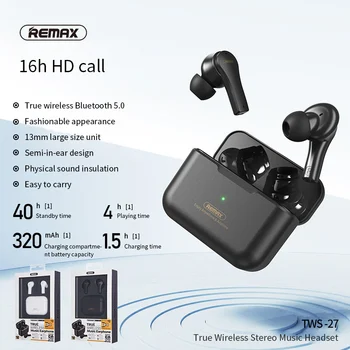 REMAX Trådløse HiFi-Bluetooth-Headset-Musik i Stereo Hovedtelefon, der Kører Hovedtelefoner In-Ear Universal Lille Til Iphone Huawei