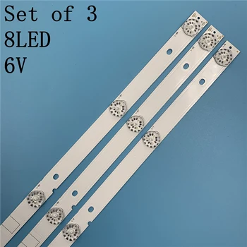 1 SÆT=3STK LED-baggrundsbelysning strip lampe for akai 43 tommer TV JS-D-JP4310-A81EC JS-D-JP4310-B81EC E43DU1000 MCPCB