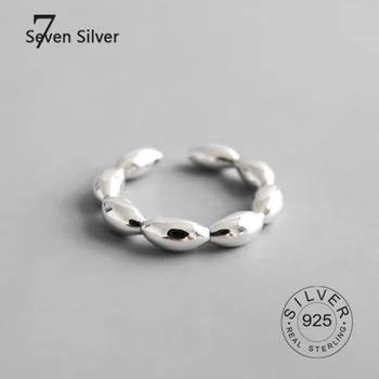 Ægte 925 sterling sølv fingerringe for kvinder prikker rundt knob Trendy fine Smykker Store Justerbar Antikke Ringe Anillos