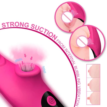 Sugende Klitoris Vibrator Klitoris Stimulator Nipple Sucker Tungen Vibratorer Til Kvinder Kusse Slikning Toy G Spot Wand Dildo