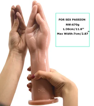 Stor Hånd Stor Anal Plug Erotisk sexlegetøj Suge Arm Fisting Lesbiske Kvinder Onanere Sikker PVC-Plast Enorm Dildo Butt Plug