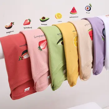 Sommeren koreansk Stil Kvinder Avocado T-shirt Korte Ærmer Print Frugt Tee bedste Kvindelige Casual T-Shirt Ladies Classic Løs Basic Toppe