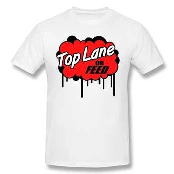 League of Legends T-Shirts til Mænd League Of Legends Lane Eller Foder Sjove Cotton Crewneck T-Shirt