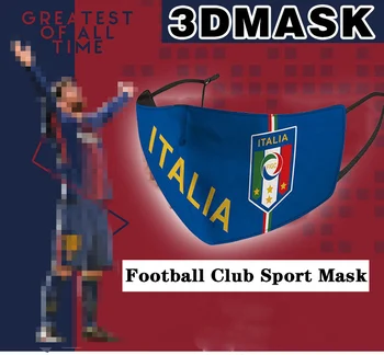 Paris Football Club Maske Genanvendelige 3D-Print Ansigt Filter PM 2.5 Støv Filter Hygiejne Mouthcap Mode Voksen Fodbold Mascarillas