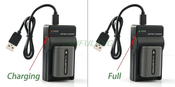 NP-FH50 USB Batteri Oplader til Sony Kamera DCR-DVD650 DCR-HC45E DCR-HC47E DCR-HC51E DCR-HC52 DCR-SR32 DCR-SR33 DCR-SR35