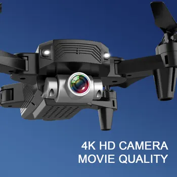 Mini Drone 4K-Con Camara 720P Rc Helikopter Quadcopter Droner Med Kameraet Hd-Kids-Mini 4k Drone Folde Rc Wifi Sæt Pocket Sort