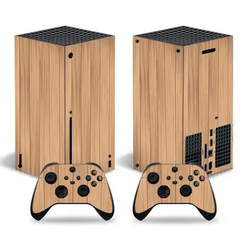 Træ-Mønster Til Xbox-Serien X Skin Sticker Til Xbox-Serien X-Konsollen og 2 Gamepad-Controllere Vinyl Skin Sticker Decal