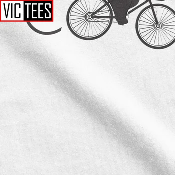Cool Panda Ridning På Cykel Cykling Mænd Tshirt Kinesiske Tegnefilm Søde Dyr Casual T-Shirt I Bomuld Gave
