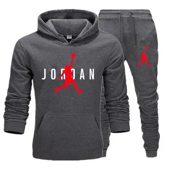 Nye Mænd Hoodie Sat Jordan 23 Træningsdragt, Sweatshirt Sæt Fleece Hoodie + Sweatpants Jogging Homme Pullover Sweatsuit For Mænd