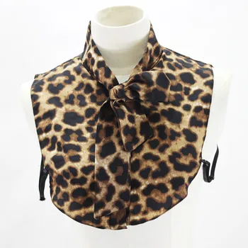 Leopard Falske Krave Skjorte Kvinder 2020 Print Damer Aftagelig Krave Falsk Aftagelig Krave Hals Slips Til Kvinder Står Nep Kraagie