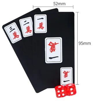 148 PC ' er Mahjong Kort, brætspil PVC Matteret Plast Kort Vandtæt, Travel Mahjong sende Dice/Taske