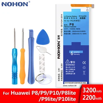 NOHON HB3447A9EBW HB366481ECW For Huawei P8 P9 P10 Batteri P8Lite P9Lite P10 Lite P9 Plus Udskiftning af Lithium-Polymer-Batería